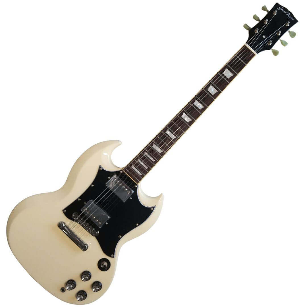 グラスルーツ SG タイプ　エレキギター GrassRoots G-SG-STD / WH（ホワイト）SGタイプ エレキギター - - 西尾