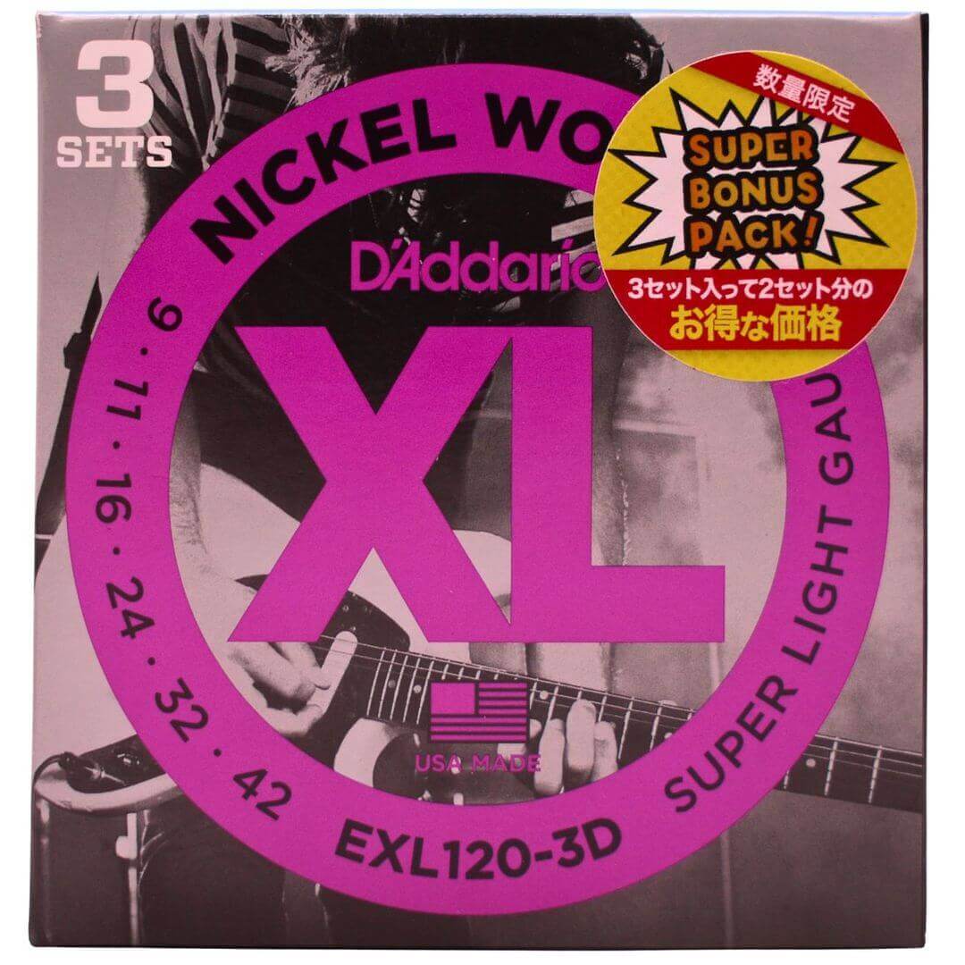 数量限定】エレキ弦 ダダリオ NICKEL WOUND 3セットボーナスパック